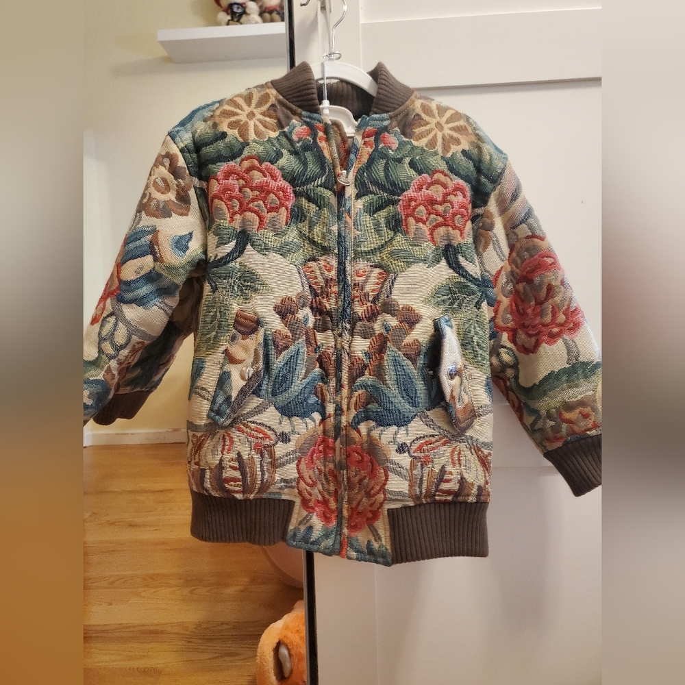 Floral Tapestry Bomber Jacket